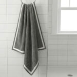 160 CM X 80 CM Thick 100 % Cotton Bath Towel Soft Quality Absorbent Oversized Towel for Household Use Beach and  Swimming Pool 1 Piece Gray