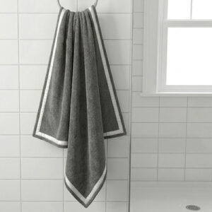 160 CM X 80 CM Thick 100 % Cotton Bath Towel Soft Quality Absorbent Oversized Towel for Household Use Beach and  Swimming Pool 1 Piece Gray