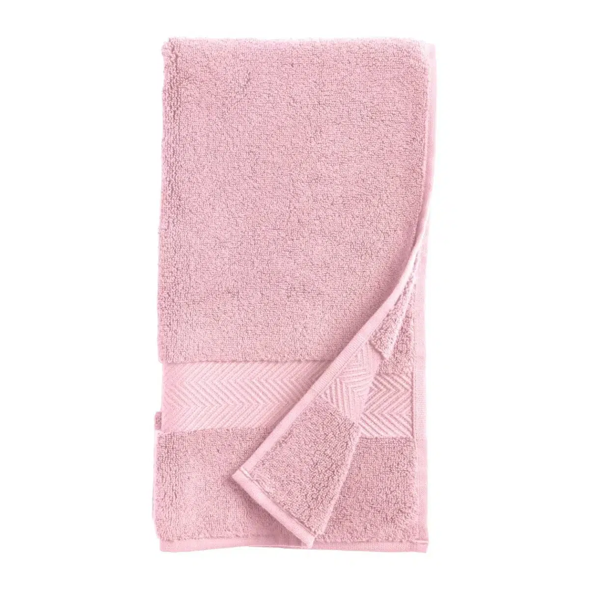 72 CM X 34 CM Thick 100 % Cotton Hand Towel Soft Quality Absorbent Towel for Daily Bathroom and Kitchen Use 1 Piece Pink - Image 1