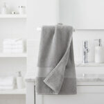 72 CM X 34 CM Thick 100 % Cotton Hand Towel Soft Quality Absorbent Towel for Daily Bathroom and Kitchen Use 1 Piece Gray - Image 2