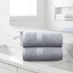 140 CM X 70 CM Thick 100 % Cotton Bath Towel Soft Quality Absorbent Towel for Daily Bathroom Use 1 Piece Gray - Image 2